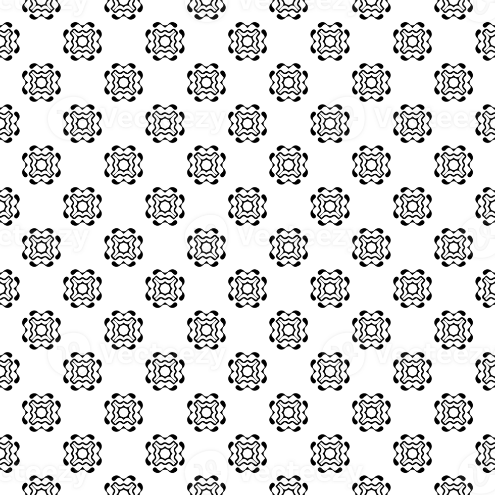 Black seamless abstract pattern. Overlay for background and backdrop. Ornamental design. PNG graphic illustration with transparent background.