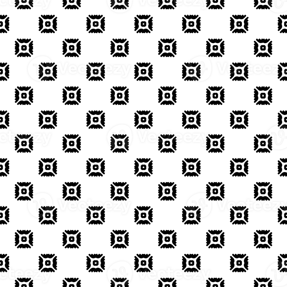 Black seamless abstract pattern. Overlay for background and backdrop. Ornamental design. PNG graphic illustration with transparent background.