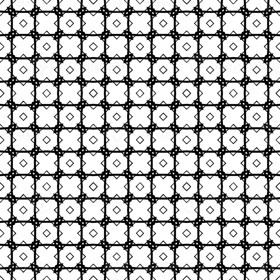 Black seamless abstract pattern. Overlay for background and backdrop. Ornamental design. PNG graphic illustration with transparent background.