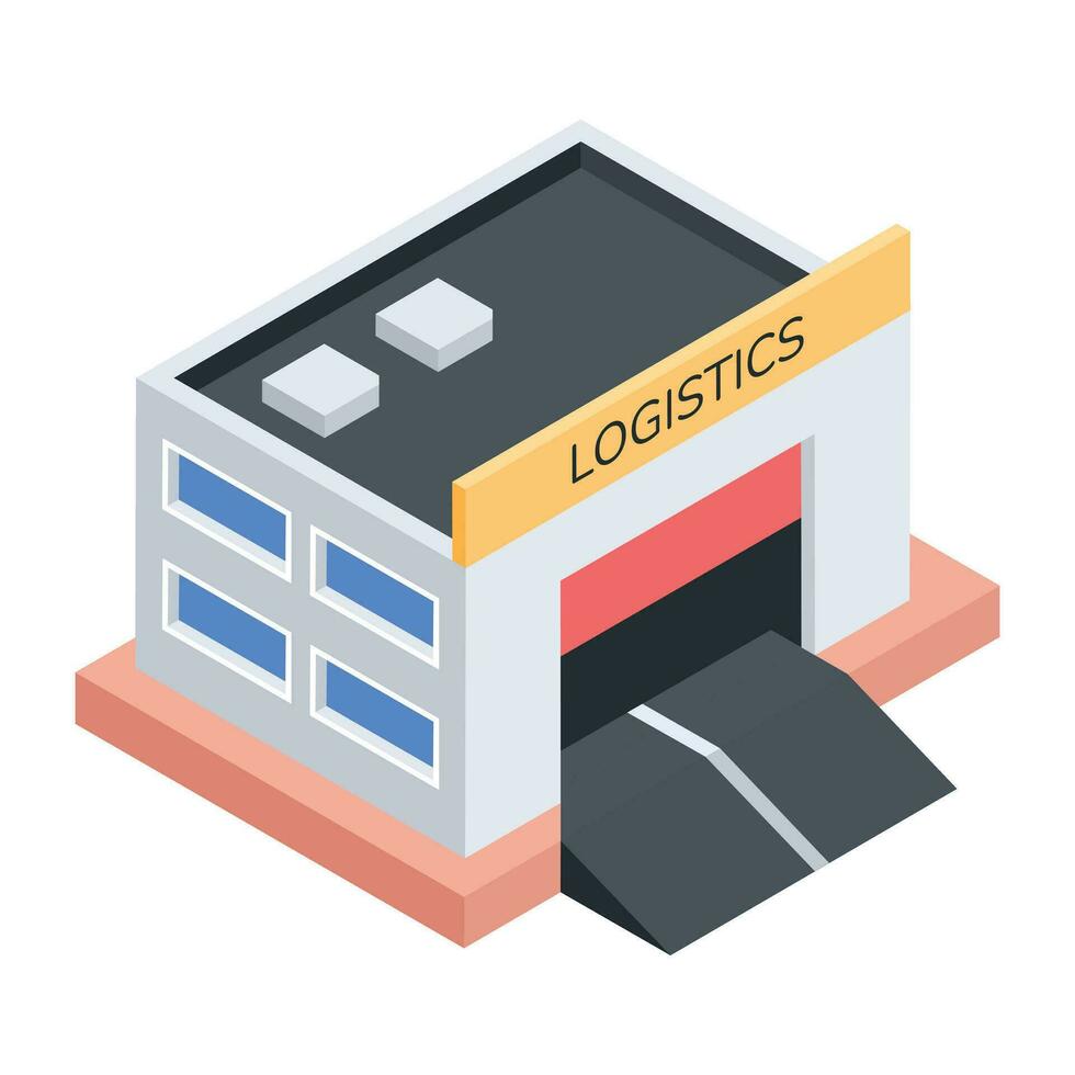 Modern Collection of Delivery Services Isometric Icon vector