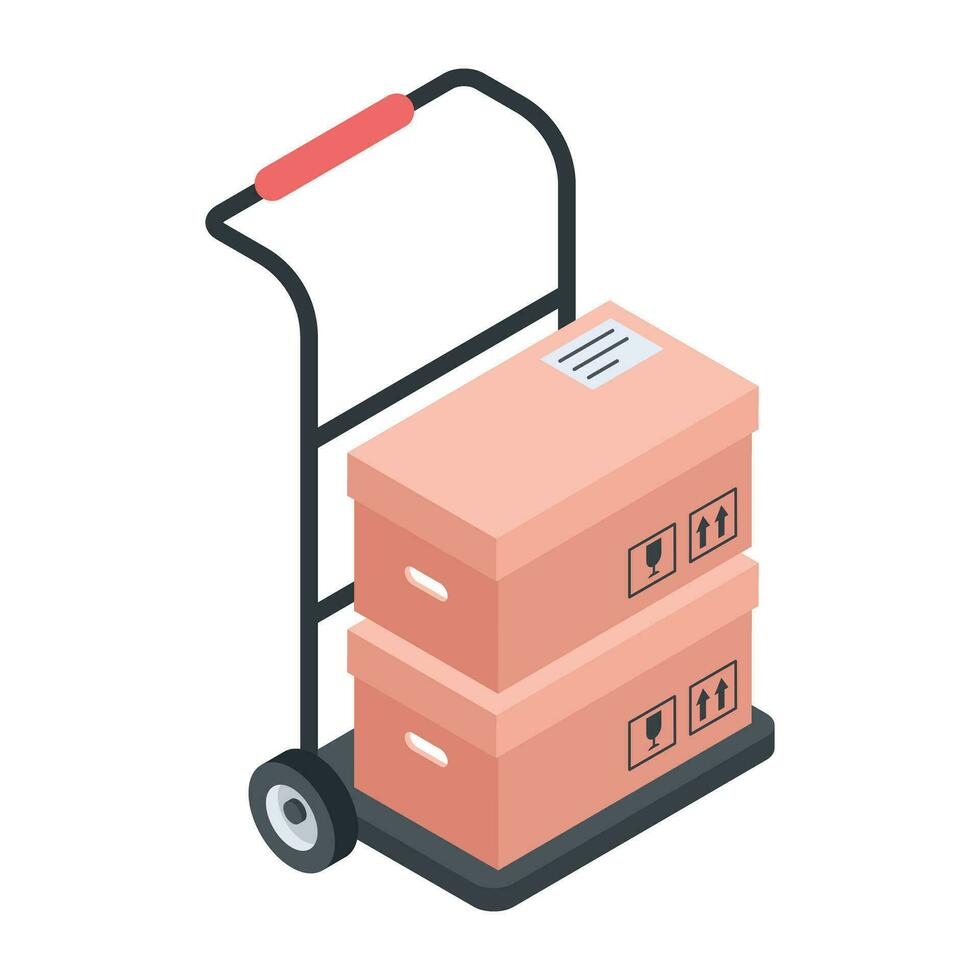 Modern Collection of Delivery Services Isometric Icon vector