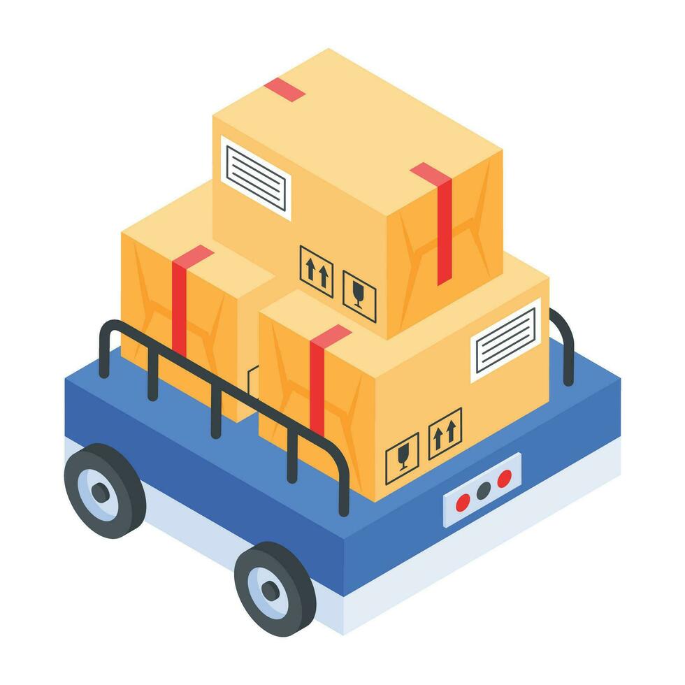 Modern Collection of Delivery Services Isometric Icon vector