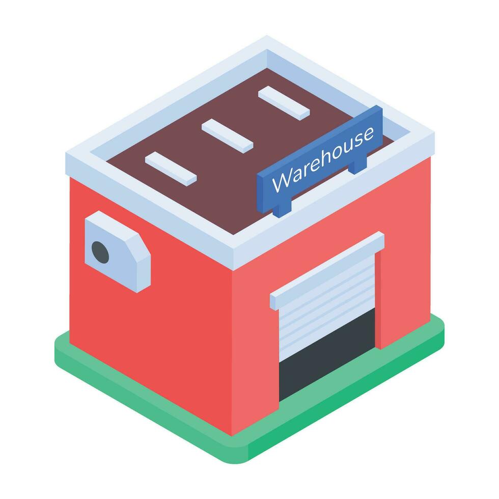 Modern Collection of Delivery Services Isometric Icon vector