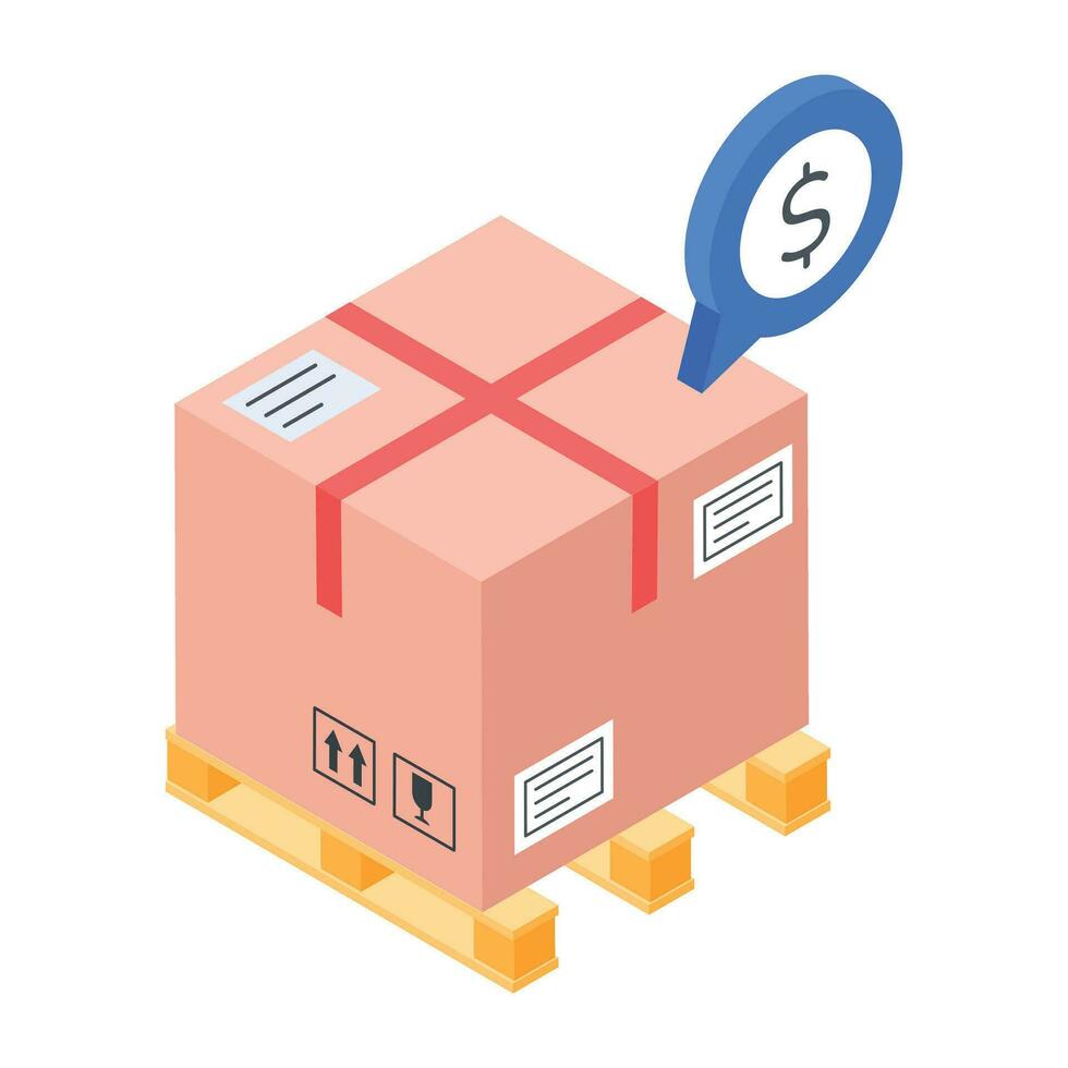 Modern Collection of Delivery Services Isometric Icon vector