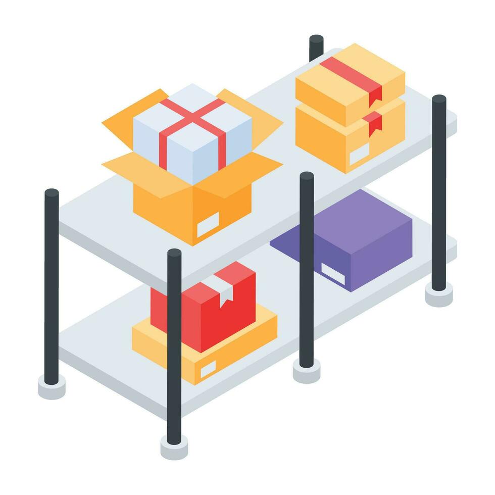 Modern Collection of Delivery Services Isometric Icon vector