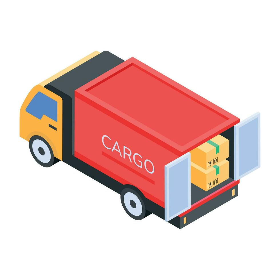 Modern Collection of Delivery Services Isometric Icon vector