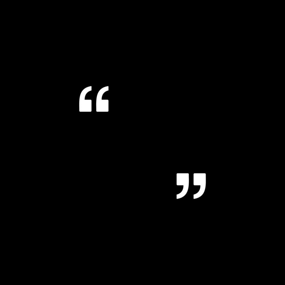 Quotation Marks Icon Symbol, can use for space for Quote, Text, Tittle, Speech, Advice, Memo, Poetry, or Graphic Design Element. Vector Illustration