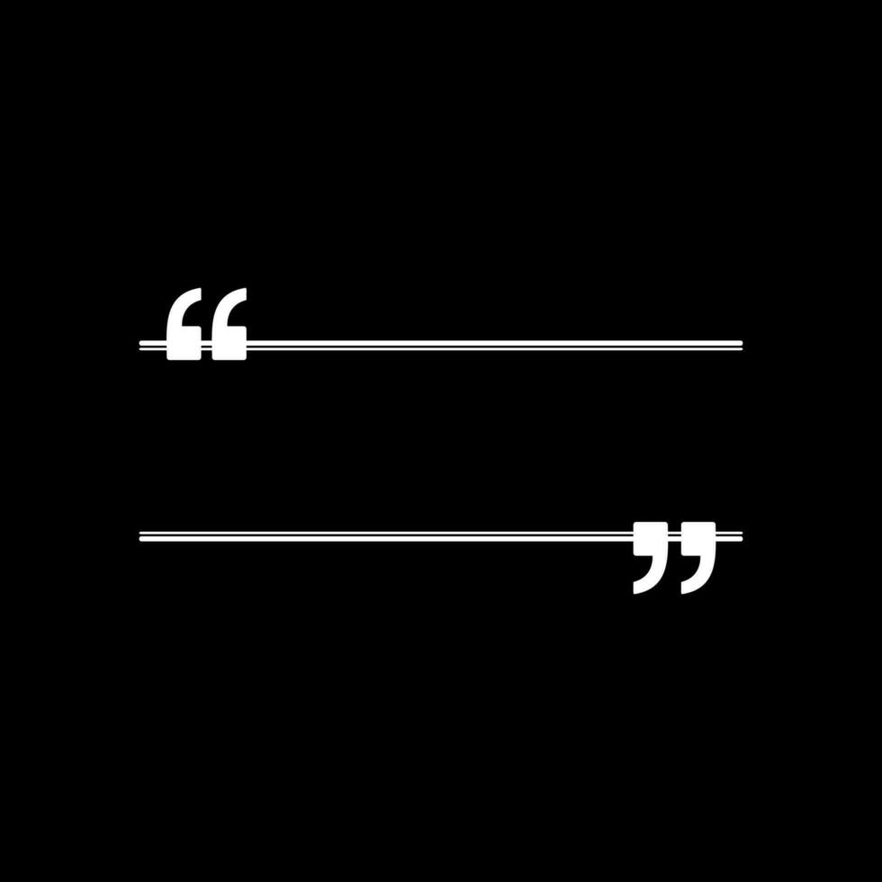 Quotation Marks Icon Symbol, can use for space for Quote, Text, Tittle, Speech, Advice, Memo, Poetry, or Graphic Design Element. Vector Illustration