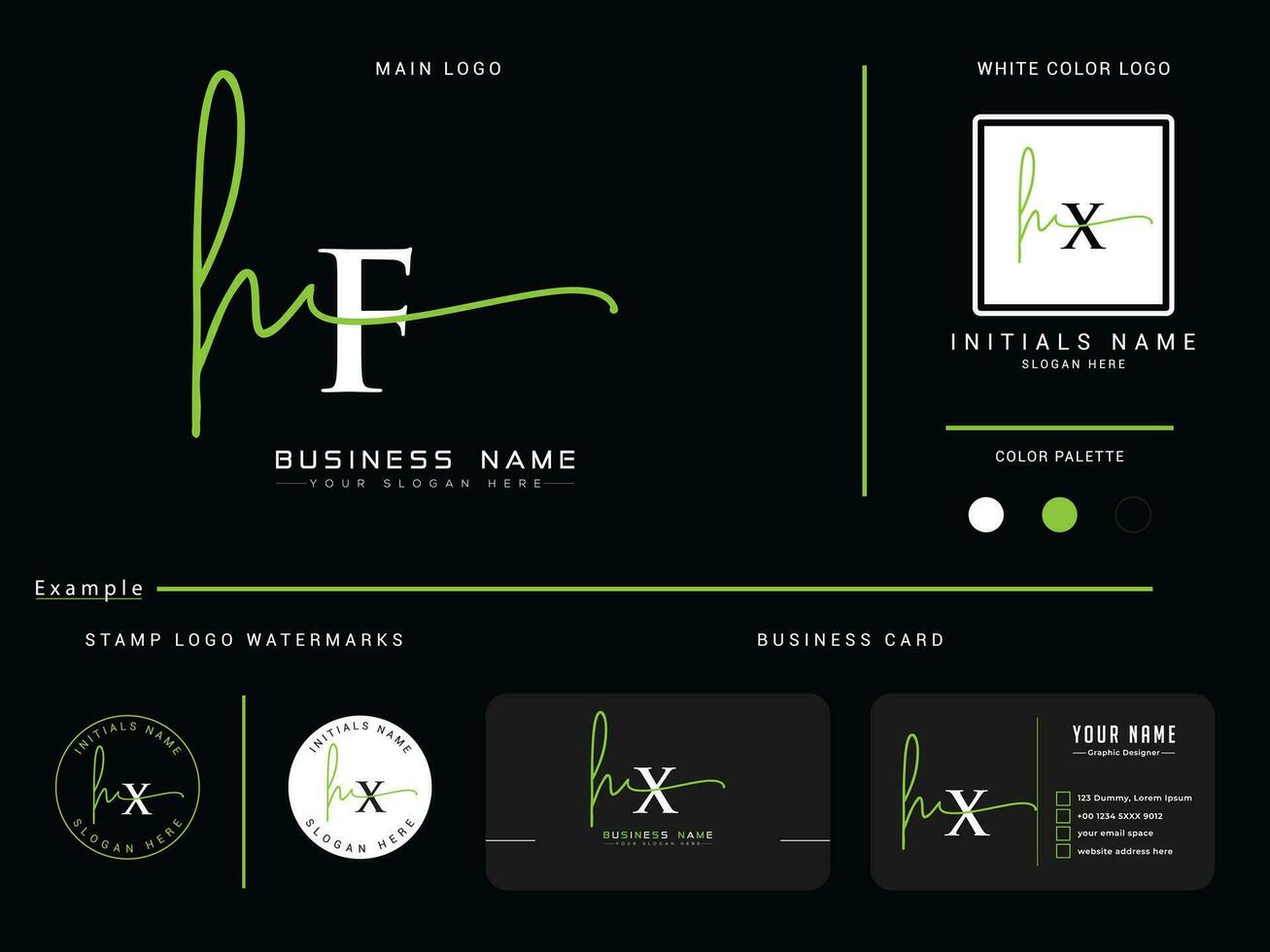 Typography Hf Signature Apparel Logo, Minimal Hf Luxury Letter Logo  33233014 Vector Art at Vecteezy