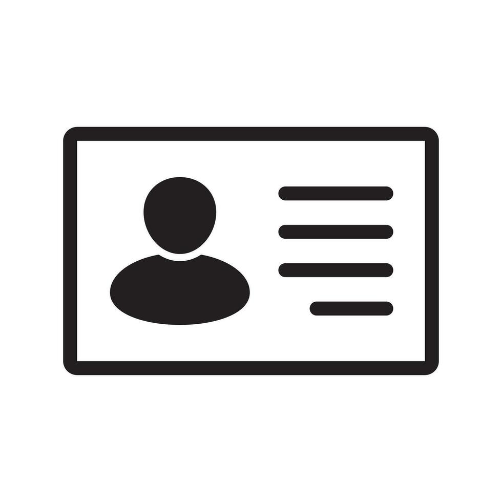 ID Card icon collection. Employee clerk card, driver license, Identification card, staff identification card symbol. Design for website and mobile app. vector
