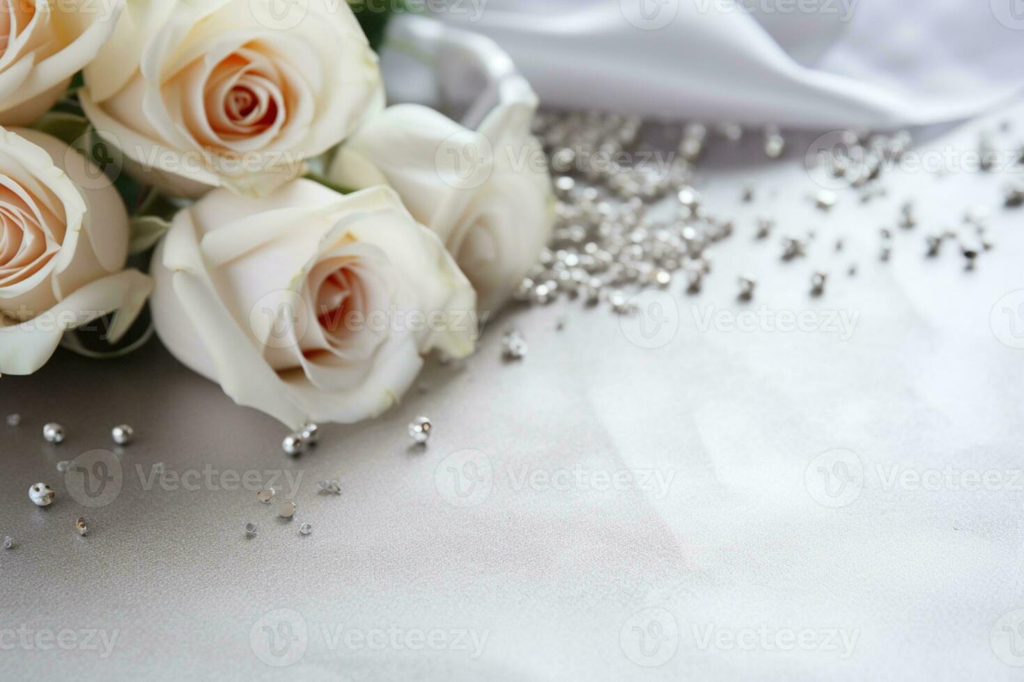 AI Generated Elegant Flower Background with Copy Space photo