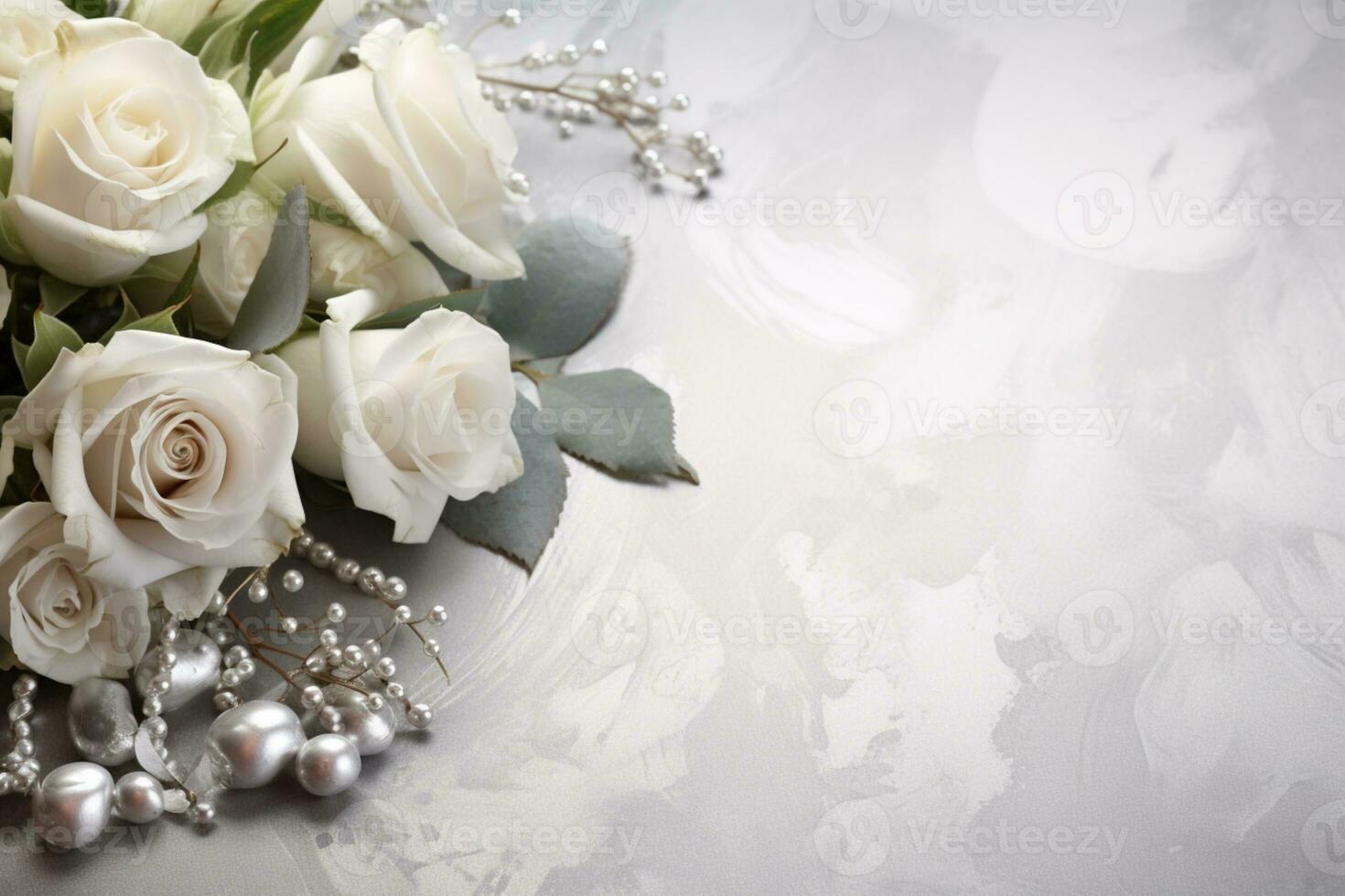 AI Generated Elegant Flower Background with Copy Space photo