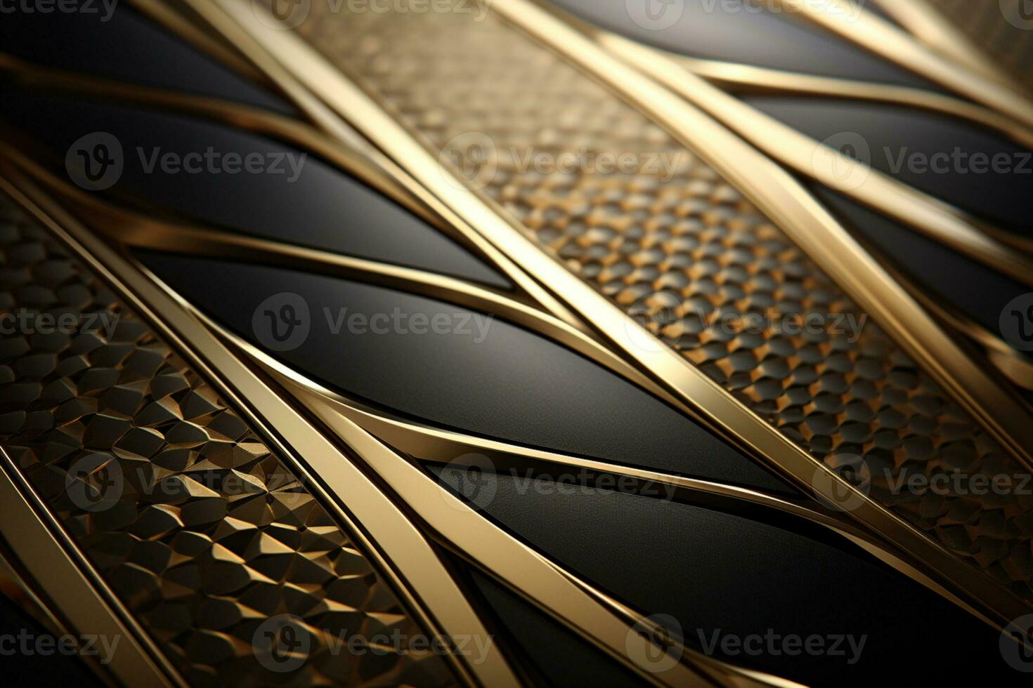 AI Generated luxury decorative background in black and gold photo