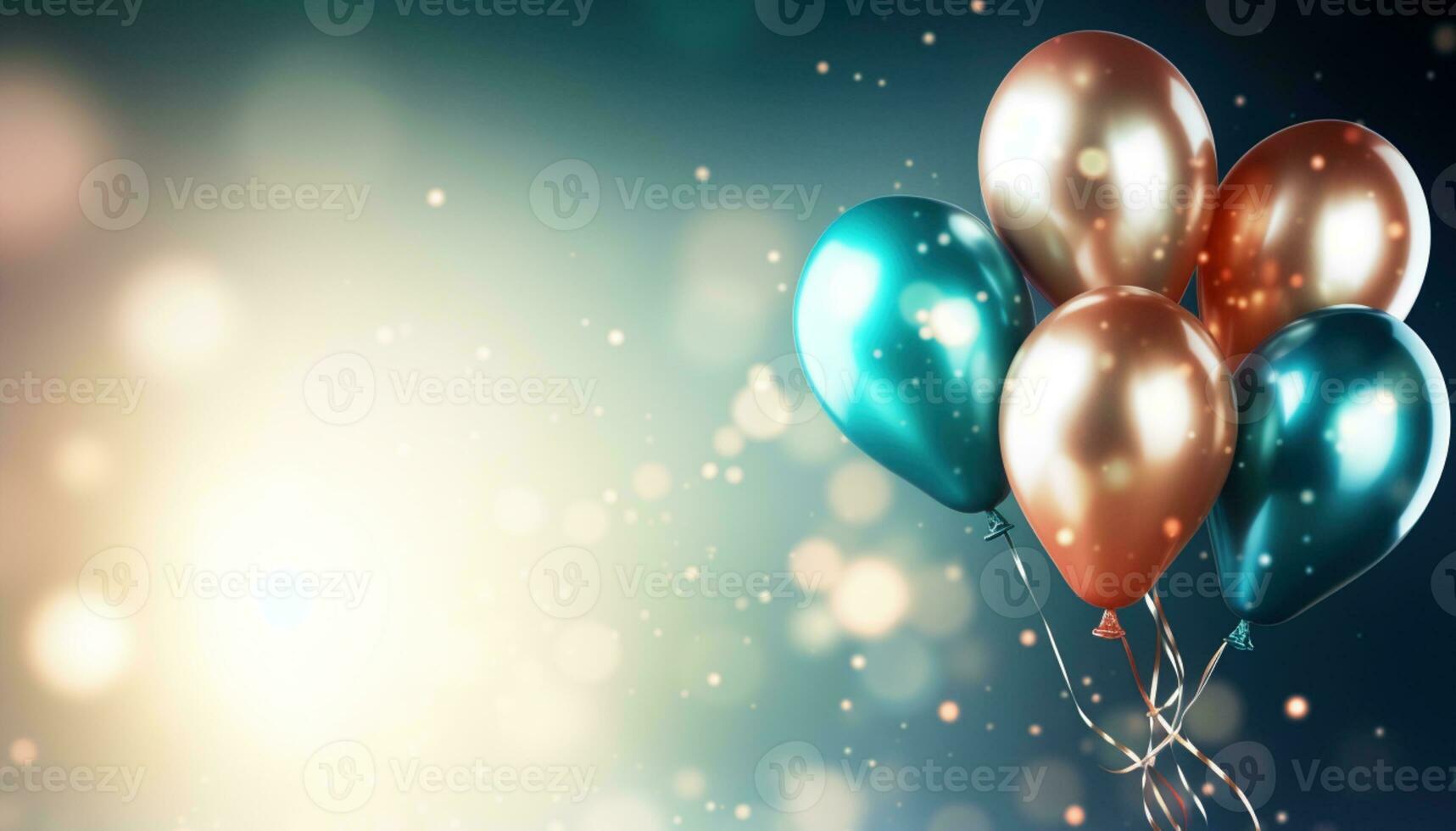 AI Generated Celebration Background with Balloons photo
