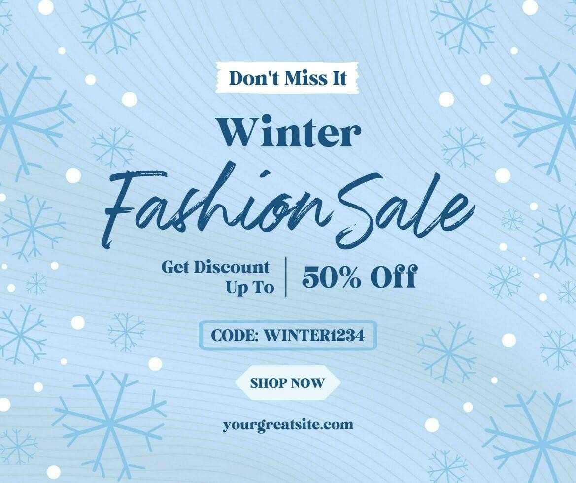 Seasonal Winter Sale Facebook Post template