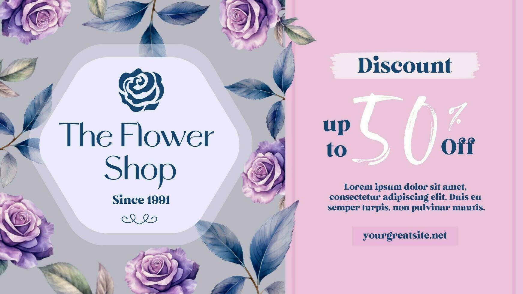 Floral Flower Shop Twitter Post template