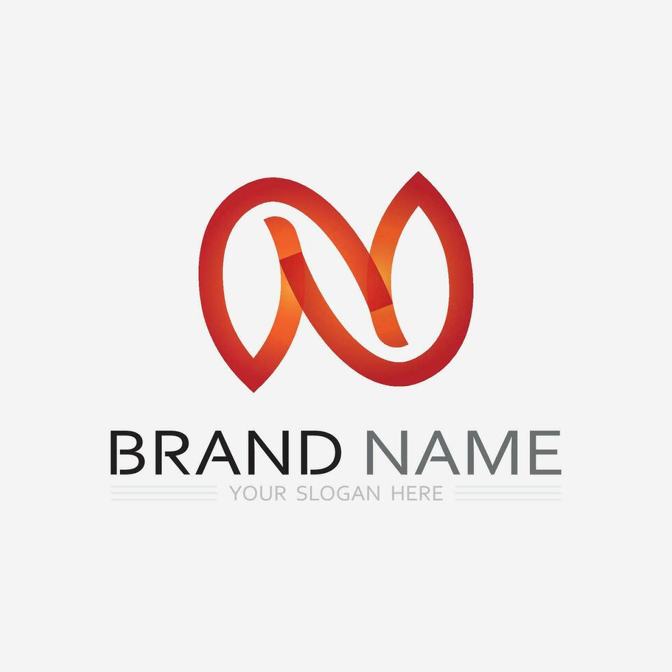 N Letter Logo Template vector