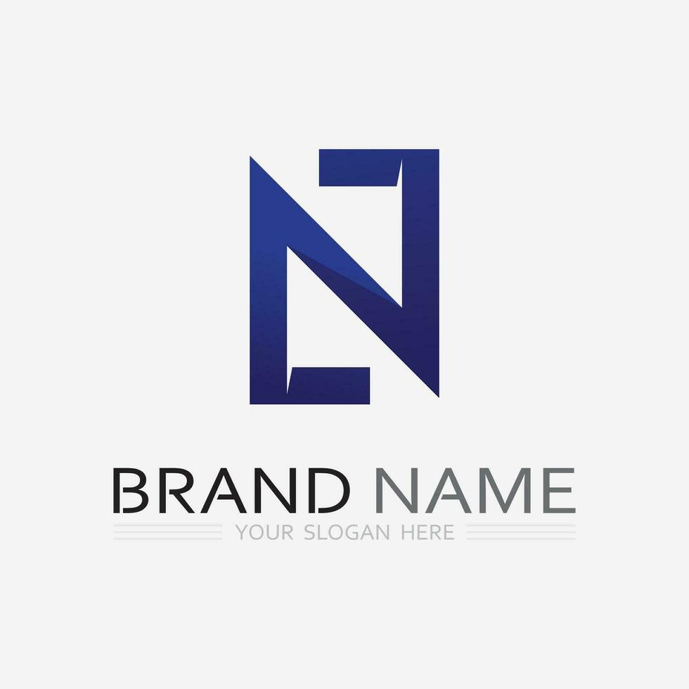 N Letter Logo Template vector