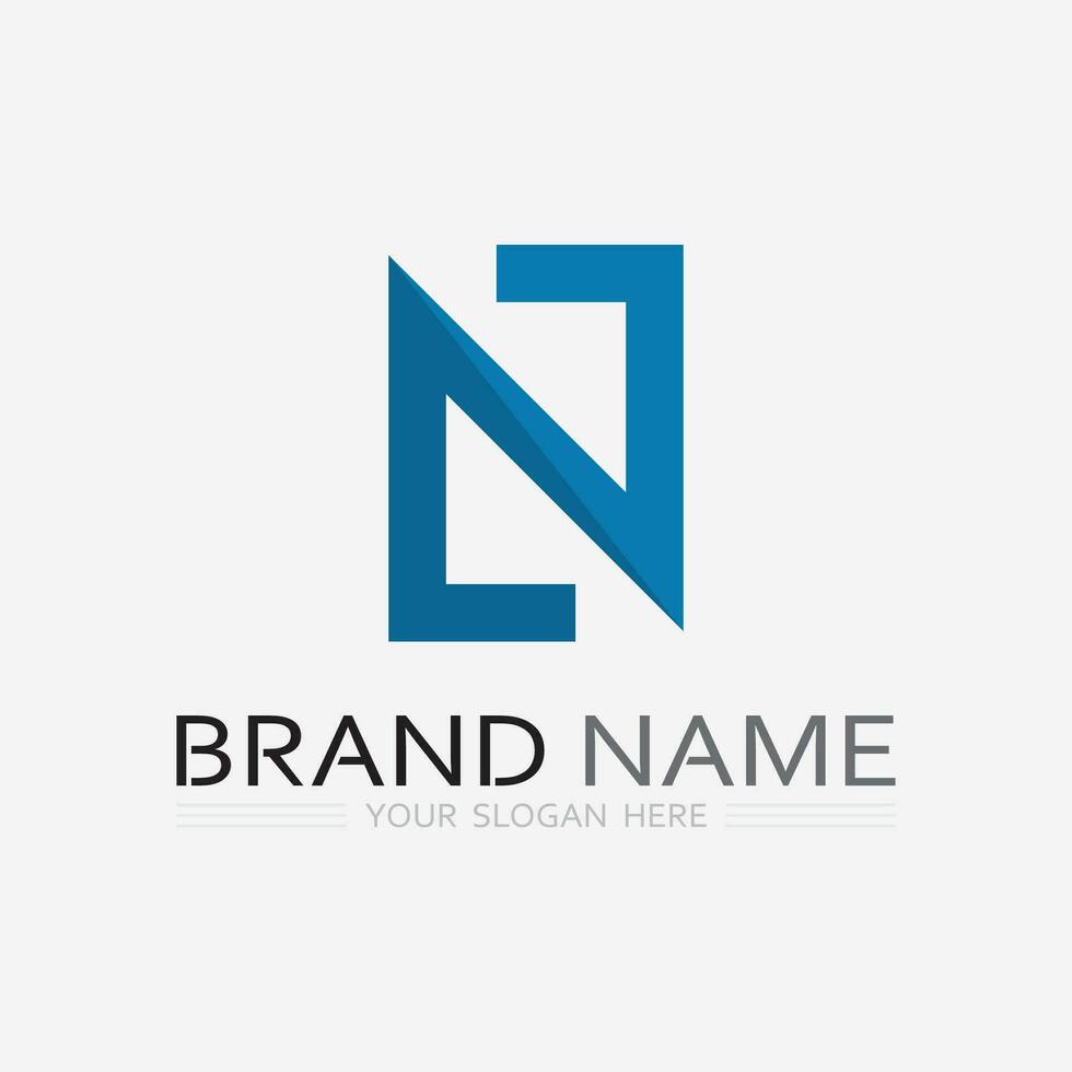 N Letter Logo Template vector