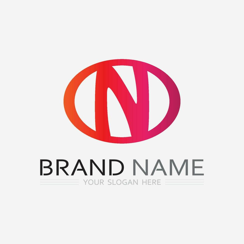 N Letter Logo Template vector