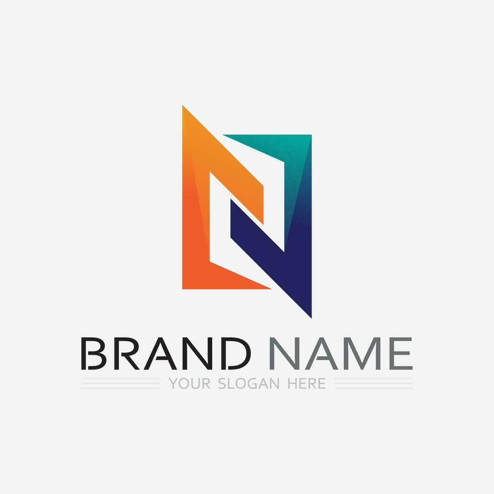 N Letter Logo Template vector