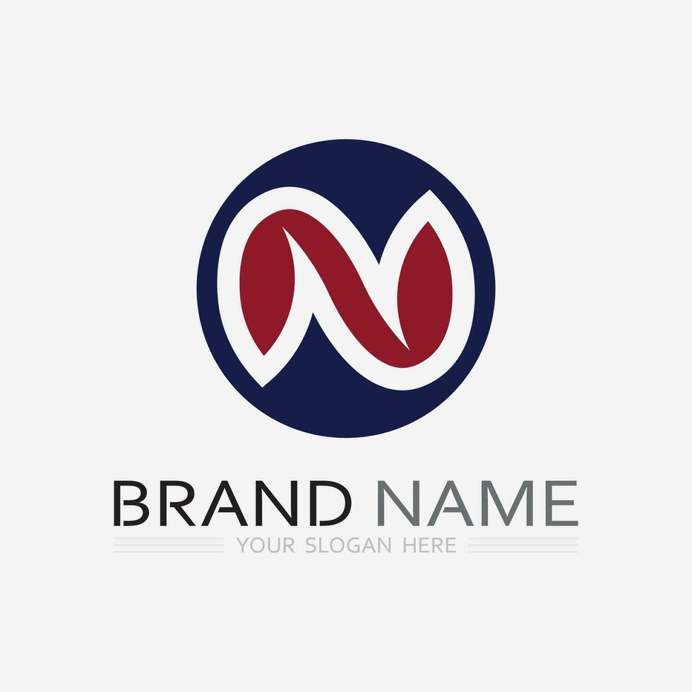 N Letter Logo Template vector