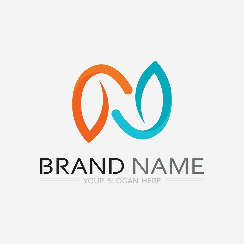 N Letter Logo Template vector