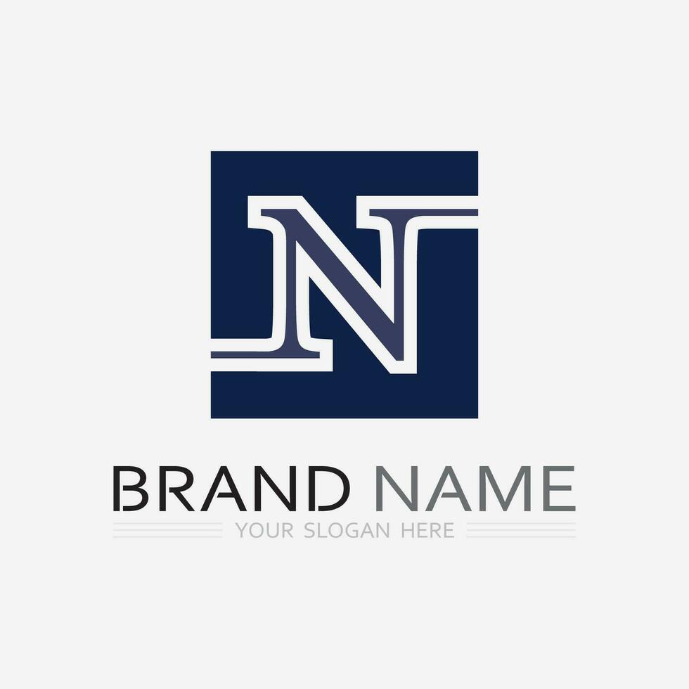 N Letter Logo Template vector