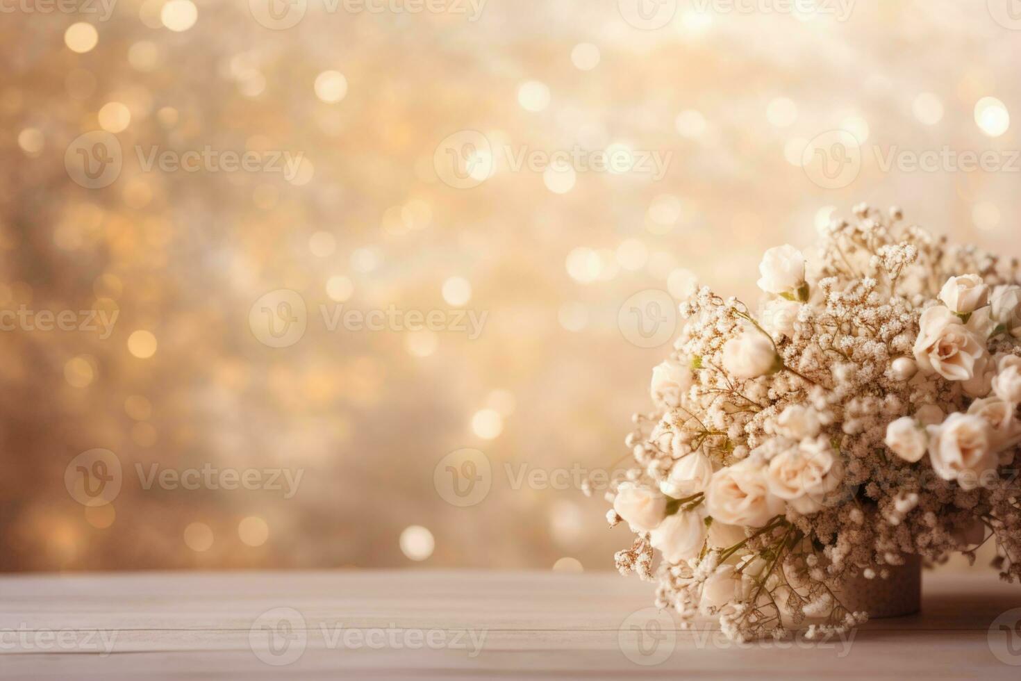 AI Generated Elegant Flower Background with Copy Space photo