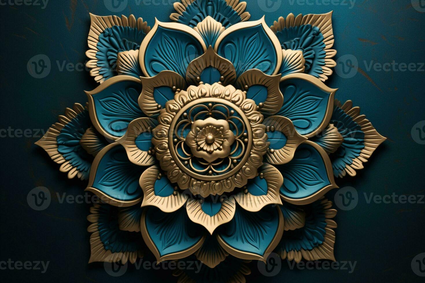 AI Generated Luxury Mandala Background photo