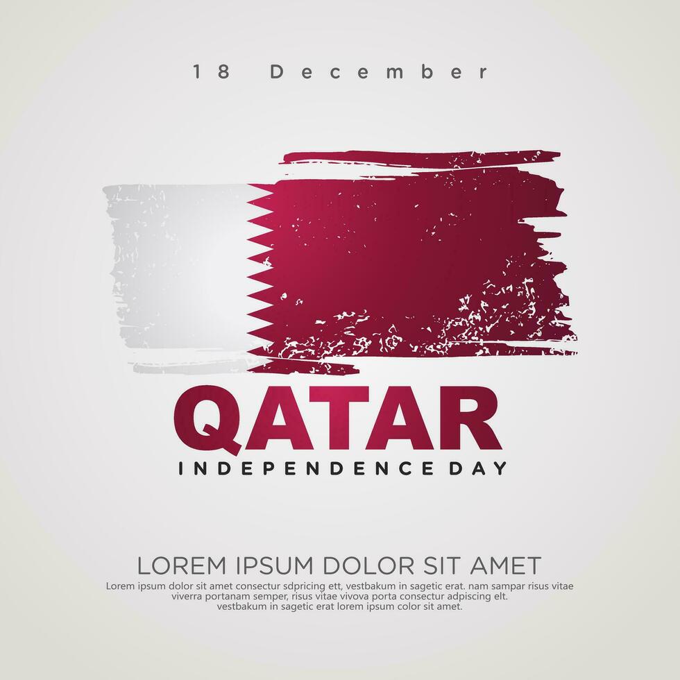Qatar independence day greeting card vector
