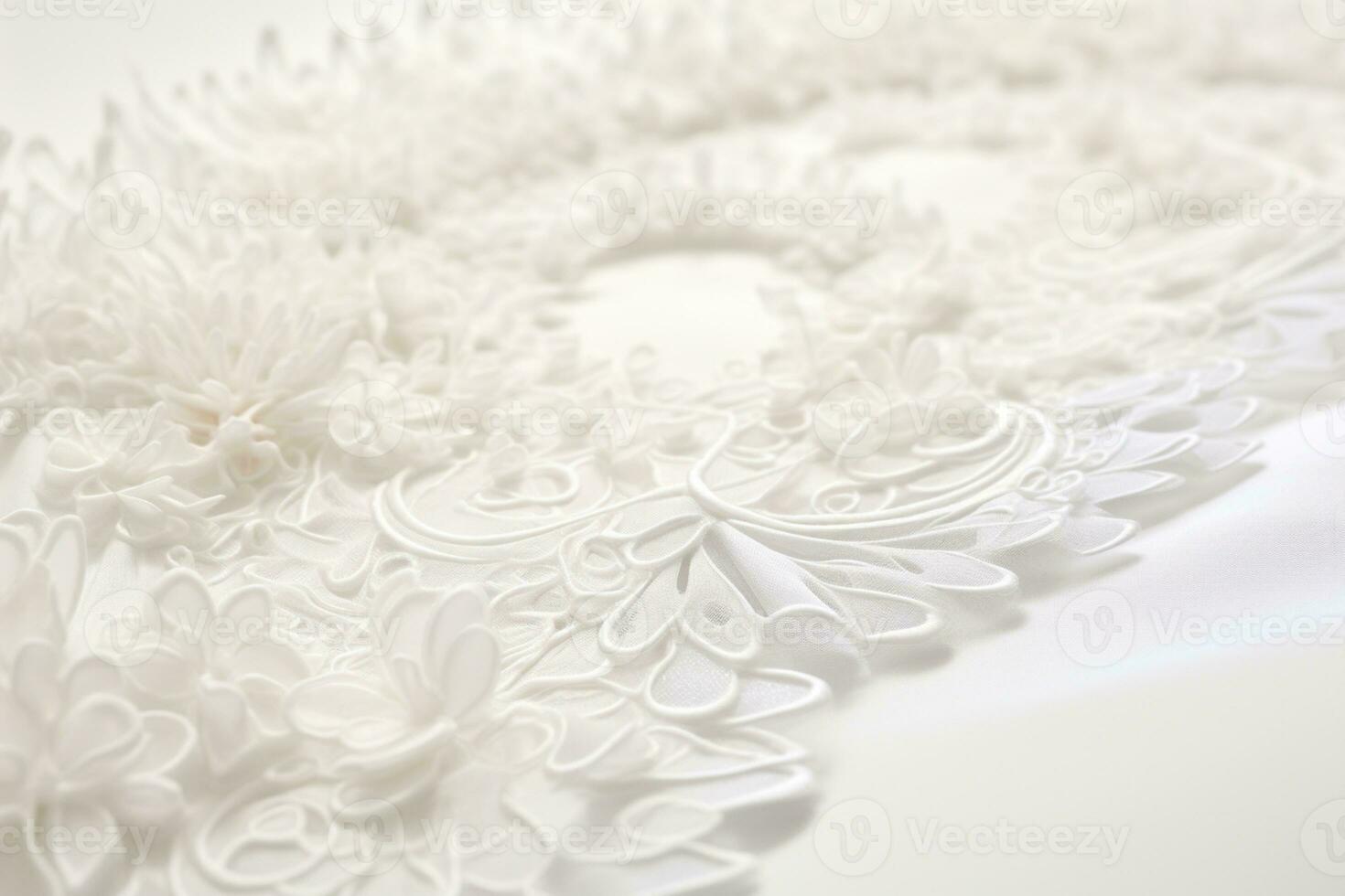 AI Generated abstract white background with flowers photo