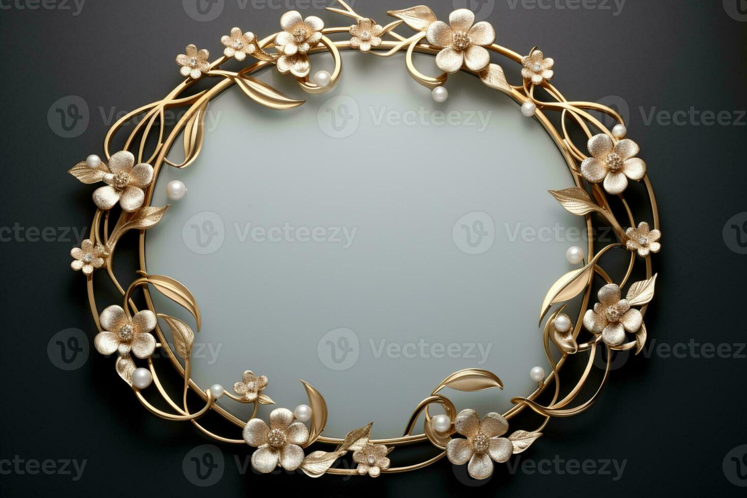 AI Generated vintage decorative background with copy space photo