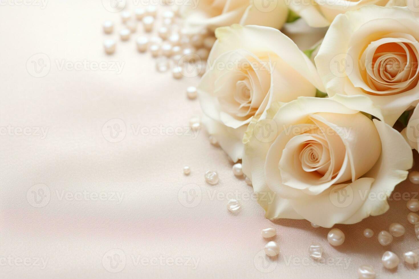 AI Generated Elegant Flower Background with Copy Space photo