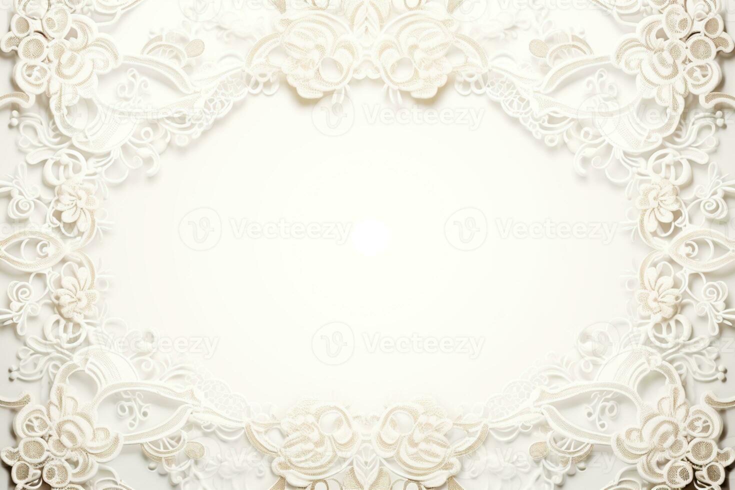 AI Generated antique frame on white photo