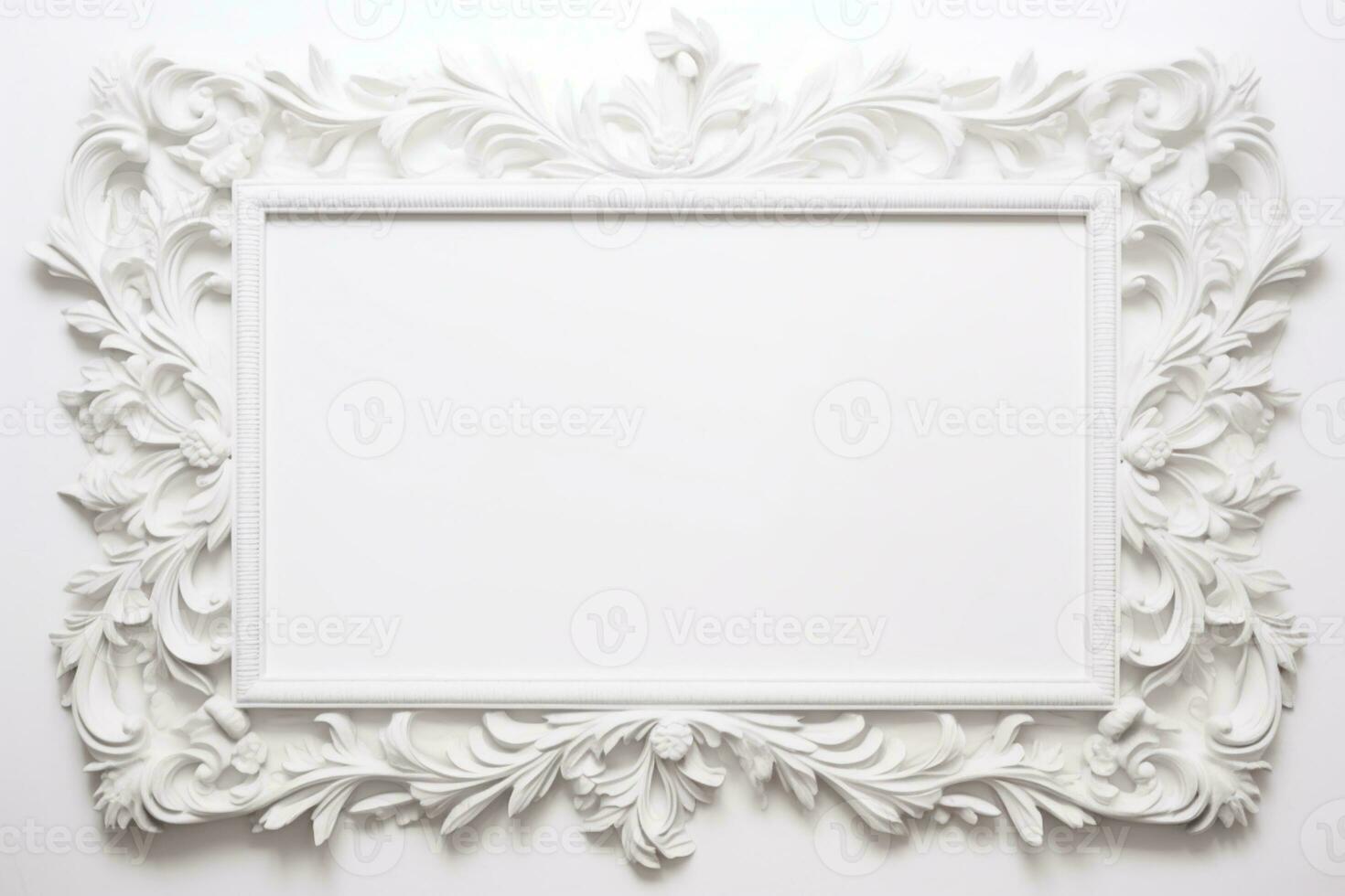 AI Generated antique frame on white photo