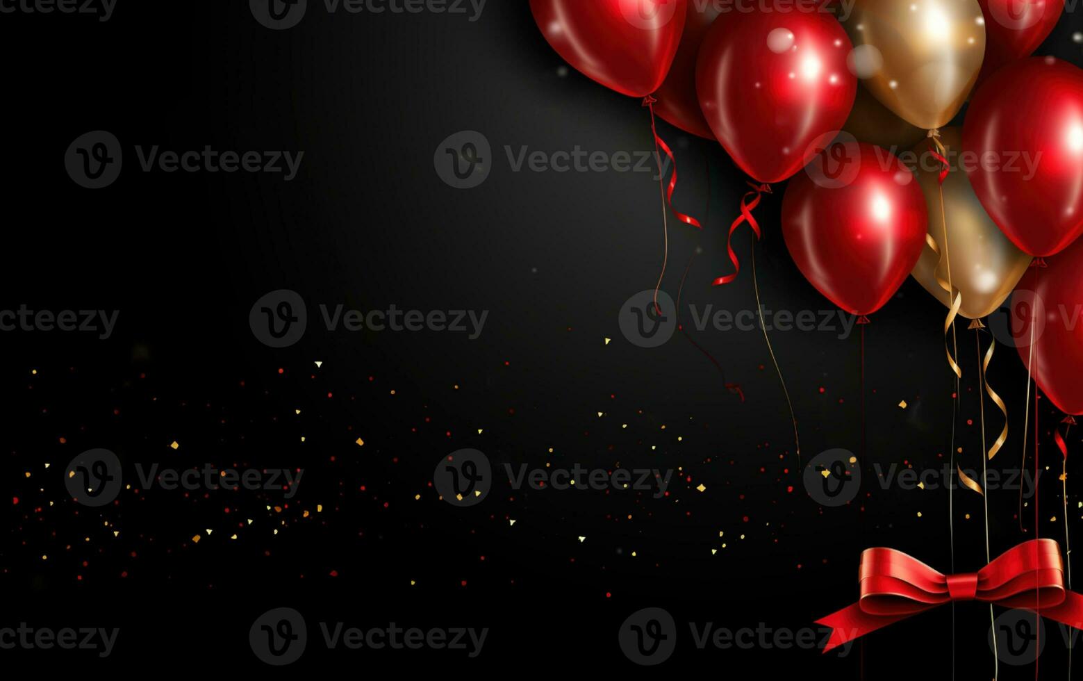 AI Generated Celebration Background with Balloons photo