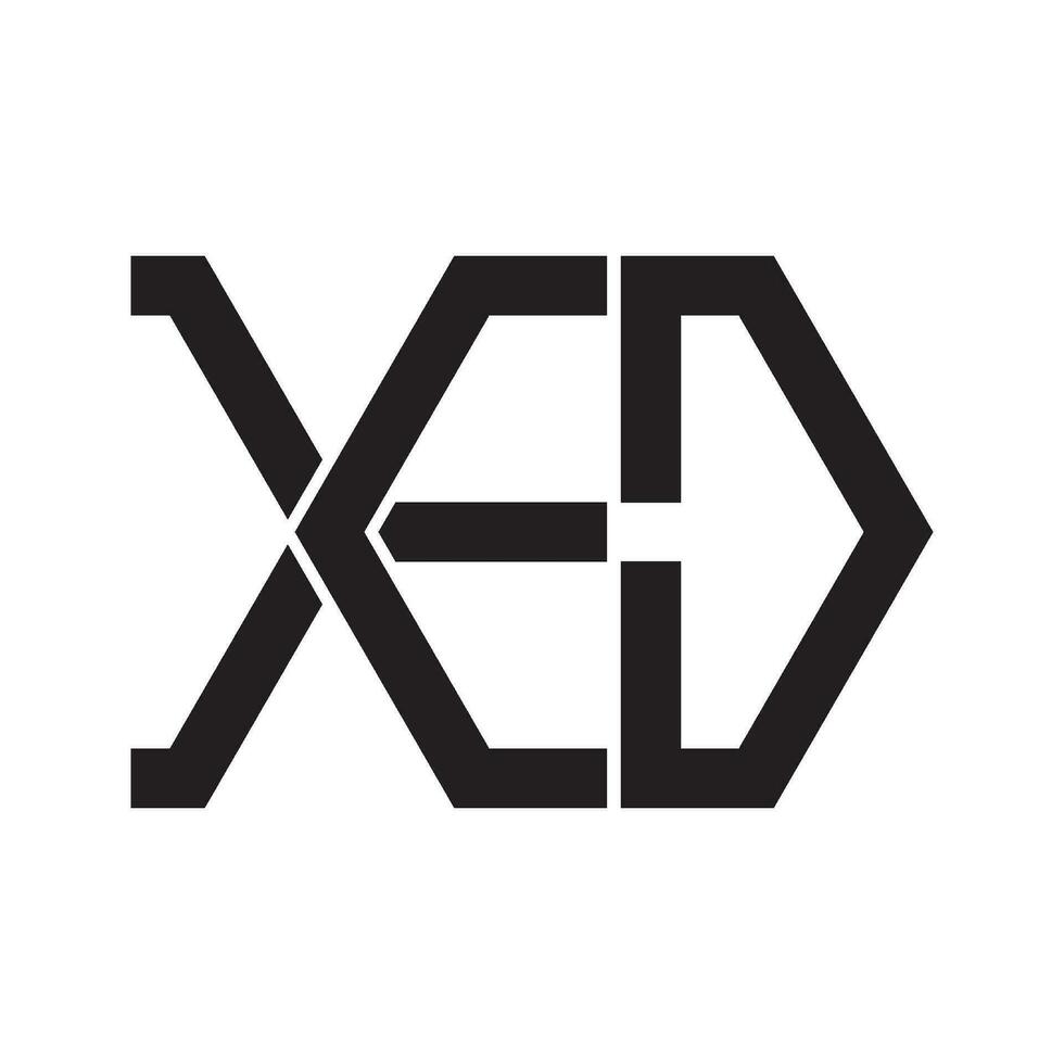 XED letter logo vector
