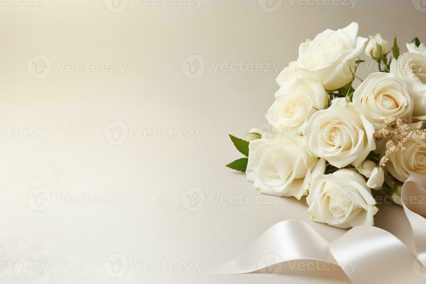 AI Generated Elegant Flower Background with Copy Space photo
