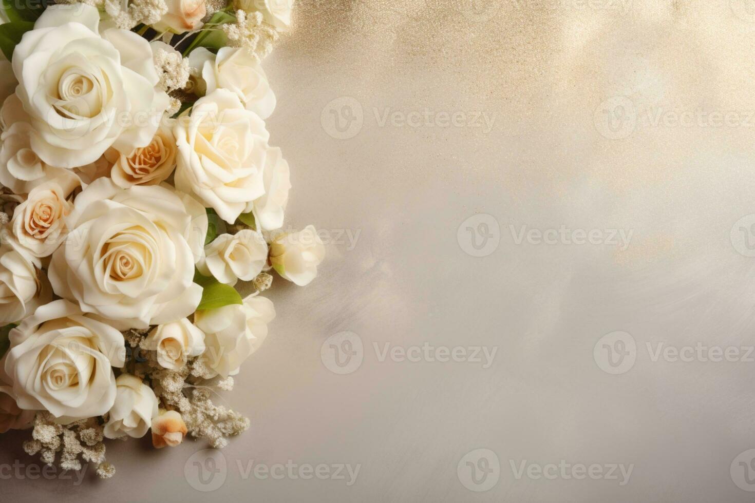 AI Generated Elegant Flower Background with Copy Space photo
