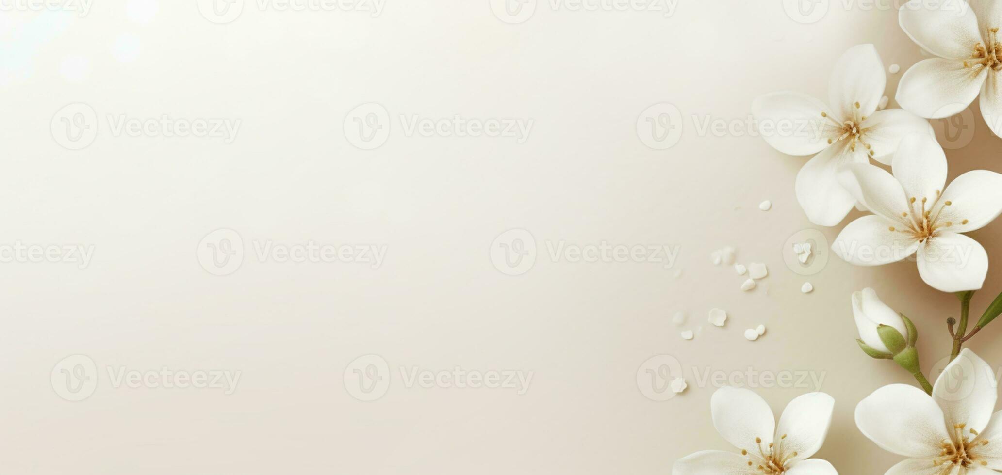 AI Generated Elegant Flower Background with Copy Space photo