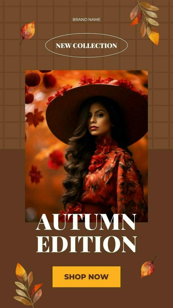 autumn fashion promotion instagram story template