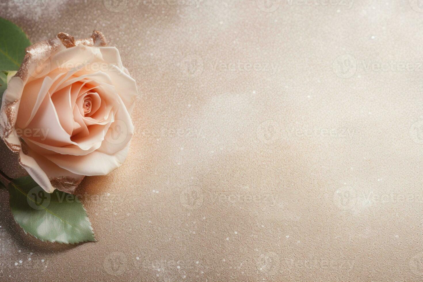 AI Generated Luxury Roses Background with Copy Space photo
