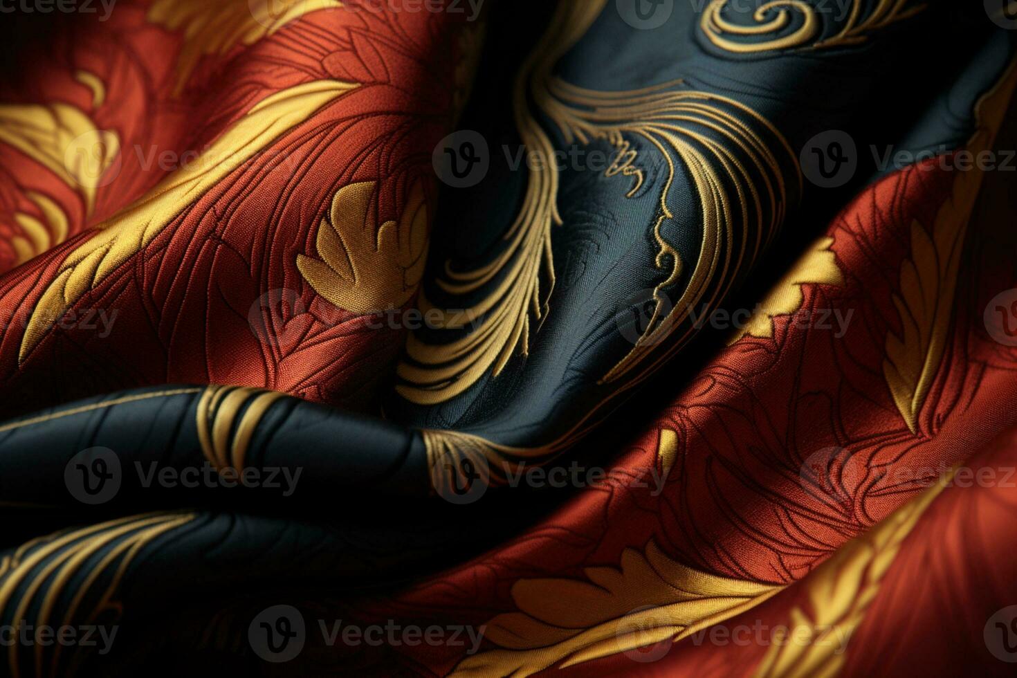 AI Generated luxury fabric background in dark photo