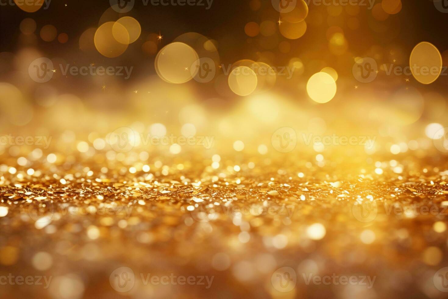AI Generated golden glitter background photo