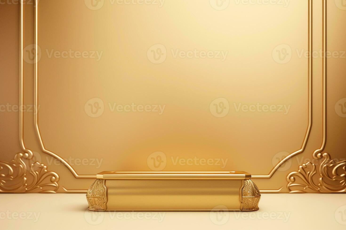 AI Generated Shiny Golden Stage photo