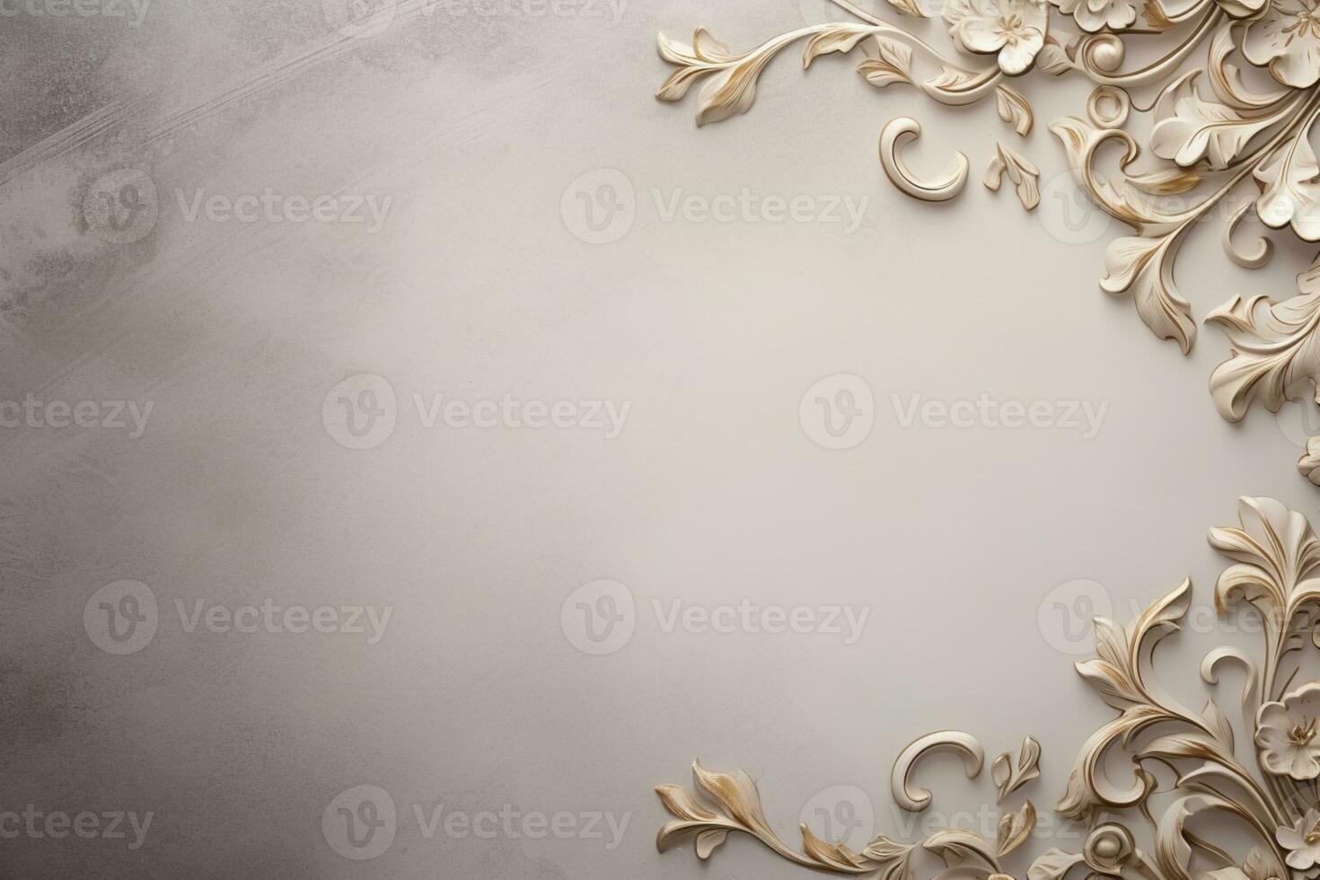 AI Generated Golden Frame Design with copy space photo