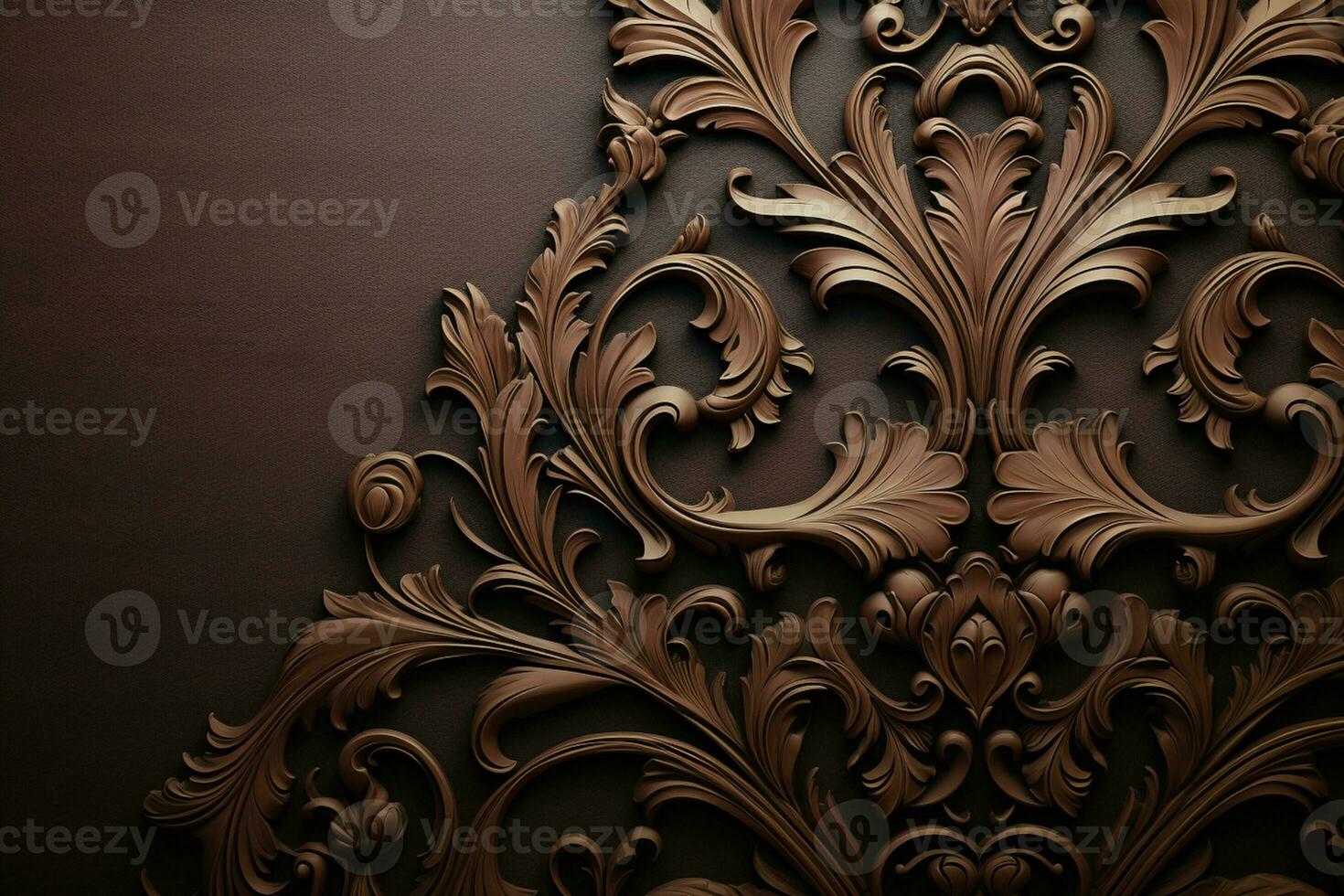 AI Generated Decorative wooden background photo