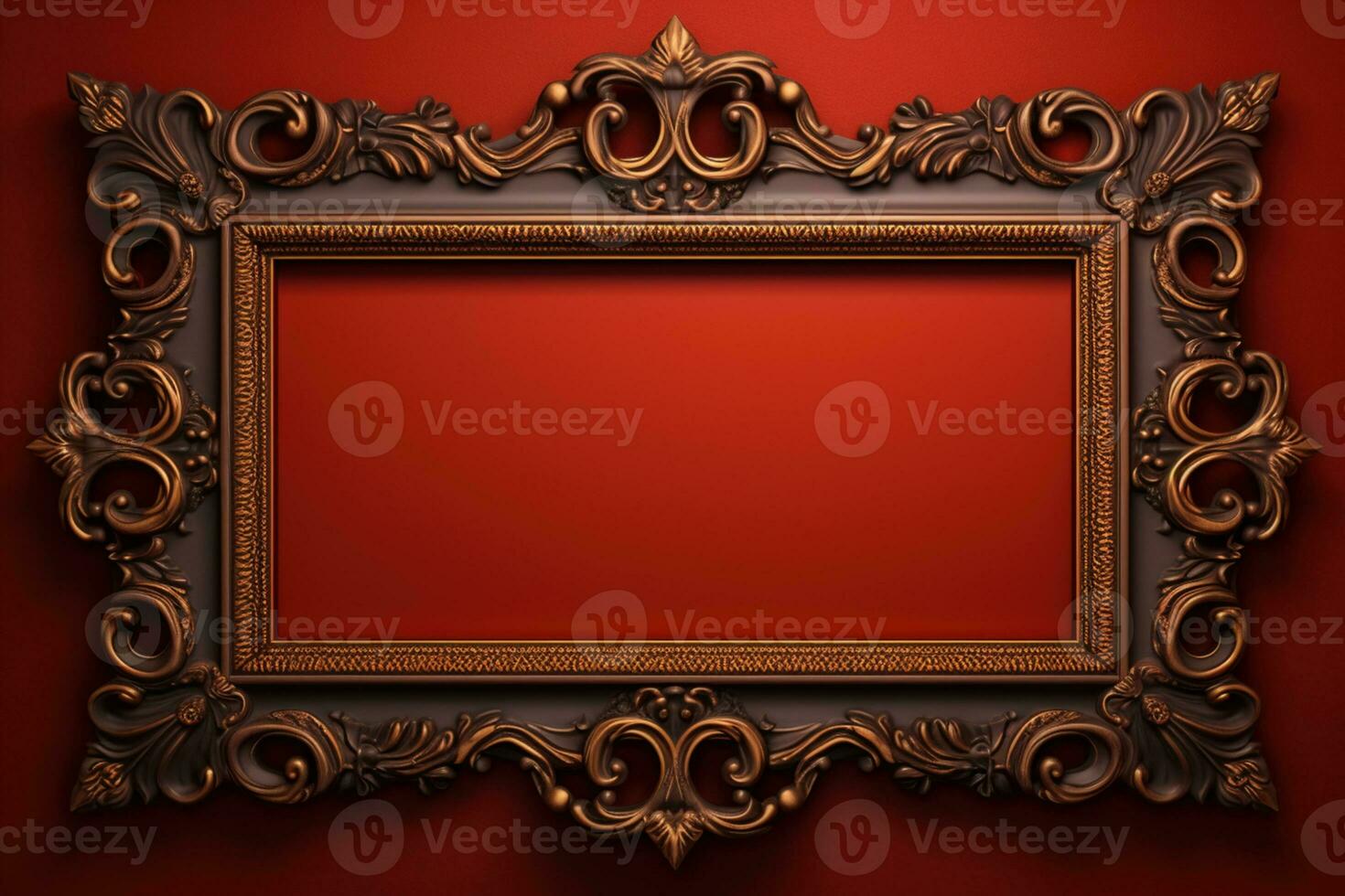 AI Generated vintage decorative background with copy space photo