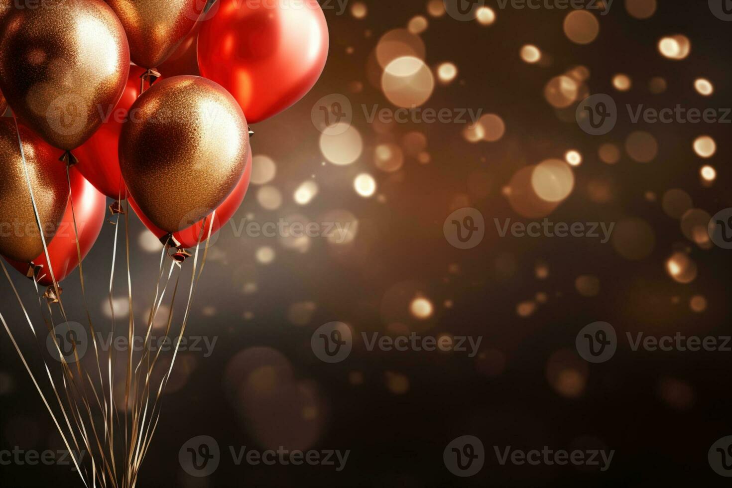 AI Generated Celebration Background with Balloons photo